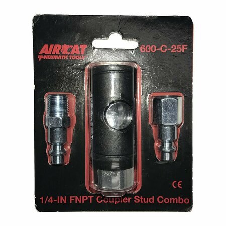 FLORIDA PNEUMATIC Safety Coupler & Stud Combo 1/4 in. Female Thread FP600-C-25F